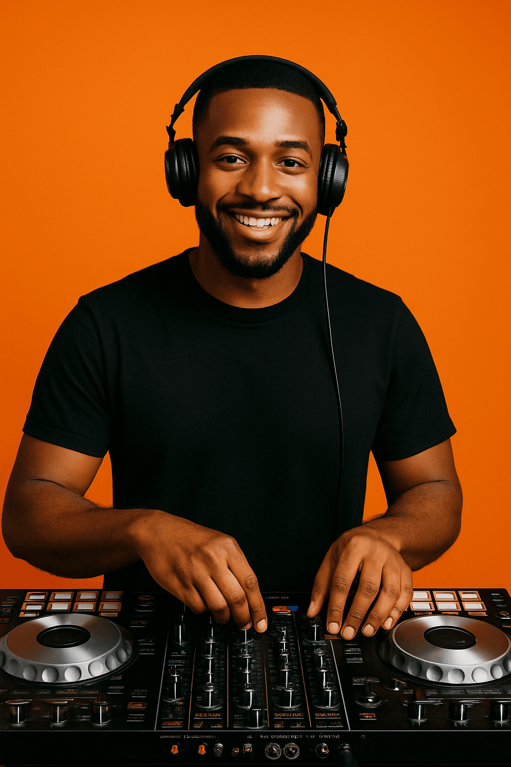 A DJ with headphone